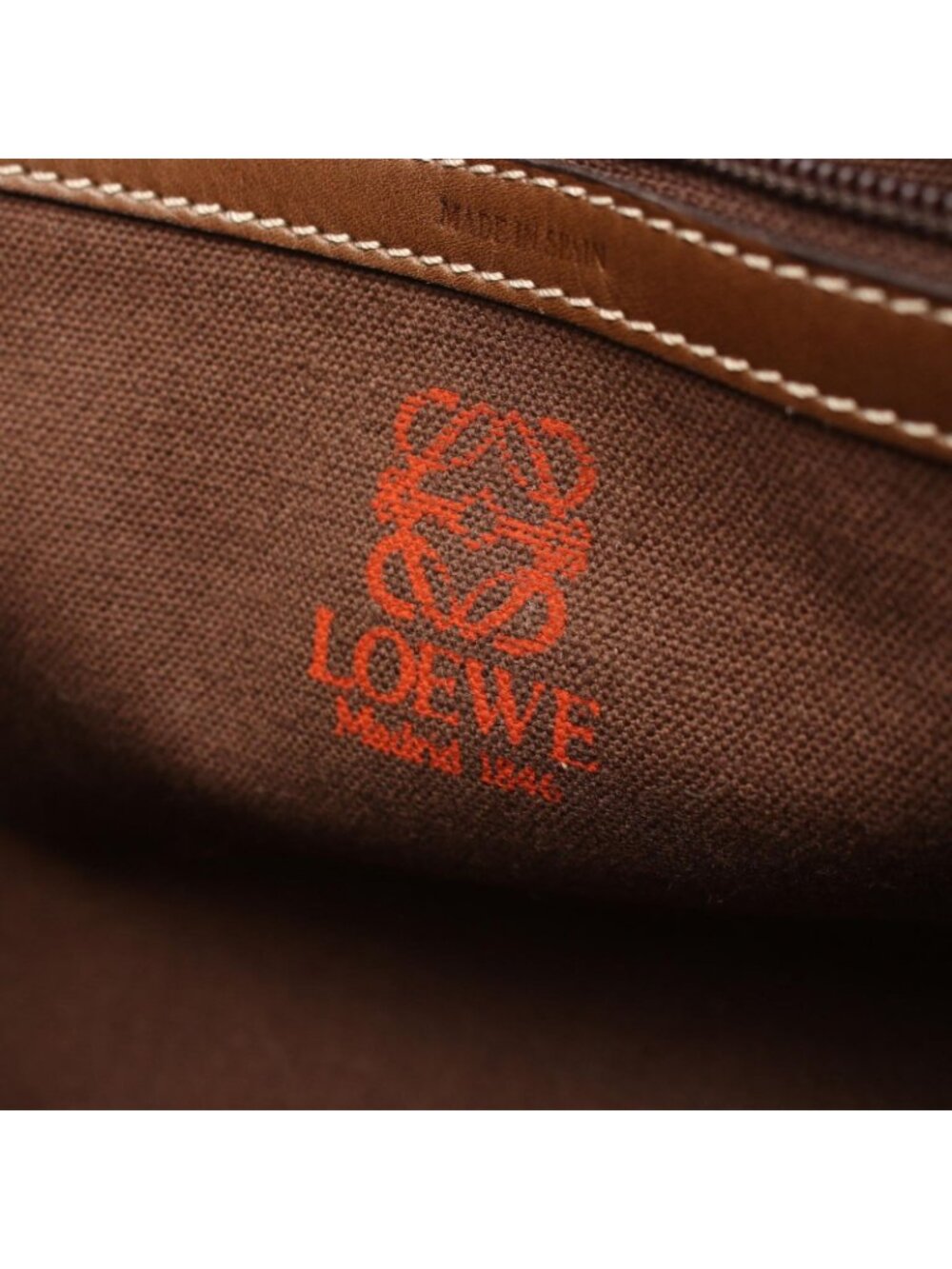 Loewe Tote Anagram Brown Dark Leather Boston - Picture 4 of 9